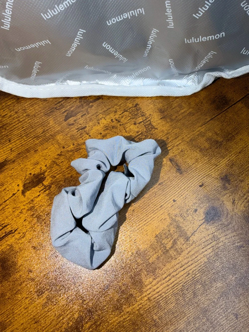 Lululemon uplifting scrunchie in Concrete Blue
